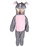 RAJ FANCY DRESSES Full Sleeves Elephant Animal Theme Costume Dress  - Grey & Pink
