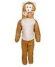 RAJ FANCY DRESSES Full Sleeves Monkey Animal Theme Costume Dress - Brown & White