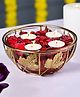 VONCASA Glass Bowl With Stand Golden