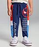 Babyhug Marvel Terry Knit Cut & Sew Full Length Lounge Pants With  Spiderman Graphic - Nay Blue