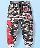 Babyhug Marvel Terry Knit Full Length Lounge Pants with Spider Man Graphics & Badge - Black Grey