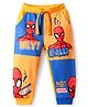 Babyhug Marvel Terry Knit Full Length Lounge  Pants With Spider Man Graphic - Blue &  Yellow