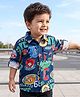 Babyhug Cotton Knit Full Sleeves  Shirt with Sports Text Print- Navy Blue