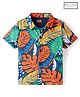 Babyhug Cotton Knit Half Sleeves Tropical Theme Printed Shirt - Navy Blue
