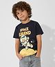 The Souled Store Mickey & Friends Featuring Half Sleeves Donald Duck Printed Tee - Black