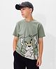 The Souled Store Warner Bros Featuring Half Sleeves Tom Printed Tee - Green