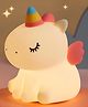 YAMAMA Lovely Unicorn Silicone Night Light Squishy LED Animal Night Light Silicone Dimmable Timed Bedside Lamp Light Up USB Rechargeable Unicorn Touch Light Night Lamp Home Decor Lights With Timing Function  Multicolor