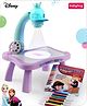 Babyhug  Disney Premium Frozen Adventure Small Tracing Projector Set Battery Operated Projector Table with Slides for Learning and Painting with Projector Lamp & Music - Purple & Light Blue
