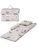 Baybee Printed Cotton Bedding Set for New Born Babies with Cushion Pillow, Two Fixed Bolsters & Suitcase Bag Baby Sleeping Bag Combo Gadda set - Grey
