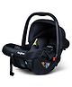 BAYBEE 4 in 1 Multi Purpose Baby Carry Cot Cum Car Seat with Canopy, Adjustable Aluminium Handle, 3 Point Safety Belt for infants - Plastic Black