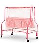 BAYBEE Cuddle Swing Cradle for New Born Baby Bedding Set with Mosquito Net Jhula Palna with Swing Bed | Baby Sleeping Swing Cradle - Pink