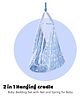 Baybee Cotton Jhula Swing Hanging cradle with Mosquito Net & Spring - Light Blue