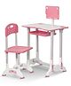 Baybee Study Table with Chair Set Adjustable Height Tiltable Desktop for Comfort to Maintain Posture - Pink