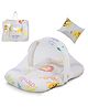 Baybee Baby Bedding Set Newborn Mattress with Mosquito Net & Neck Pillow Portable Sleeping Nest - Grey
