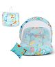 Baybee Baby Bedding Set Newborn Mattress with Mosquito Net & Neck Pillow Portable Sleeping Nest - Light Green