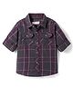 Babyhug Cotton Woven Full Sleeves Check Shirt - Grey