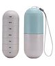 COZY VIBES Large Compartment Grain Fiber Moisture Proof Cute Weekly Pill Organizer, Laser Carving Markings, BPA Free Travel Hiking 7 Day Pill Box Case to Hold Pills,Vitamins,Fish Oil,Supplements - PACK OF 1 - COLOR MAY VARY