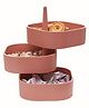 COZY VIBES plastic square jewellery makeup organizer 360 countertop rotating jewelry display stand - PACK OF 1 - COLOR MAY VARY