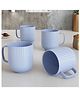 The Earth Store Pastel Fringe Blue Ceramic Coffee Mug Set Of 4 330 ml