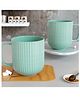 The Earth Store Pastel Fringe Green Ceramic Coffee Mug Set Of 2 330 ml