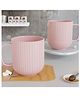 The Earth Store Pastel Fringe Pink Ceramic Coffee Mug Set Of 2 330 ml
