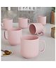 The Earth Store Pastel Fringe Pink Ceramic Coffee Mug Set Of 6 330 ml
