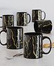 The Earth Store Black Copper Ceramic Coffee Mugs Set of 6 (370 ml)