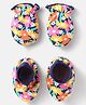 Babyhug 100% Cotton Mittens & Booties Floral Print Pack of 2 - Navy Blue