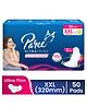 Paree Ultra Thinz Soft & Rash Free Double Feathers XXL Tri-Fold Sanitary Pads for women, With Disposable Covers, 50 Pads