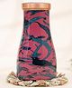 Veda Essentials Bedside copper Water bottle with two glasses |Printed | Pink