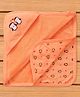 Rupa Peek A Boo Interlock Knit Hooded Wrapper with Penguin Print L 81 x B 80 cm - Peach