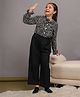 Budding Bees Full Sleeves Floral Printed Jumpsuit - Black