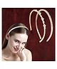 LYKAA Womens Stylish Pearl Headband Hairband/Vintage Head wrap with Faux Pearl Hair Hoops for Women (2 Pcs/White)