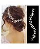 LYKAA Hair Accessories For Women & Girls, Stylish Hair Vine Jewelry Handmade Crystal Bridal Tiara - Silver - 1 Piece