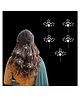 LYKAA Bridal Hair Pins Floral Hair Vine Set, Pearl Crystal flower Hair Accessories Hairclip/Juda Bun - Golden - 5 Pieces
