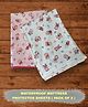 Lollipop Lane Waterproof Quick Dry Noiseless Reusable Bed Pad / Mattress Protector Sheet / Urine Sheet for Kids and Adults - Pink/White - Medium (Pack of 2)