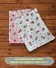 Lollipop Lane Waterproof Quick Dry Noiseless Reusable Bed Pad / Mattress Protector Sheet / Urine Sheet for Kids and Adults - Pink/White - Large (Pack of 2)
