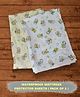 Lollipop Lane Waterproof Quick Dry Noiseless Reusable Bed Pad / Mattress Protector Sheet / Urine Sheet for Kids and Adults - Yellow/White - Large (Pack of 2)