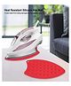 Paper Moon Silicone Iron Rest Pad Hot Mat Cover with Double Sided Heat Protection Ironing Mat for Clothes, 26x14 cm, 1pc - Color May Vary