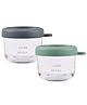 Beaba Glass Food Storage Containers 150 ml - Sage Green & Mineral (Set of 2)