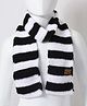 Funkrafts Handmade Woollen Muffler With Pockets - Black & White