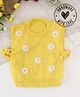 Woonie Sleeveless  Daisy Flower  Detailed Vest - Yellow