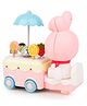 Fiddlerz Baby Candy Car Pretend Play Food Dessert and Cash Trolley Set with Music Lighting Kids Miniature Sweet Shop for Kids(pink)