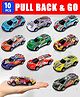 Toysire Racing Mini Diecast Car Models Set for Kids Pull Back Vehicles Metal Alloy Car Play Set for Kids, Unique Toys(Pck of 10)