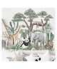 JAAMSO ROYALS Safari Animals Wall Decals Wall Stickers (30 CM X 90 CM, 2 Sheets)