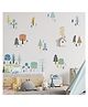 Jaamso Royals Colorful Jungle Decorative Wall Sticker (20CM x 30CM, 4 Sheets)