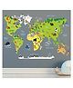 JAAMSO ROYALS Educational World Map Peel and Stick Self Adhesive Wall Sticker( 60 CM X 90 CM)