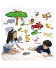 JAAMSO ROYALS cartoon animals wall stickers kids room Wall Sticker (60 CM X 90 CM)