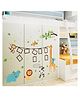 JAAMSO ROYALS Creative Multicolour Animal Giraffe Lion Cartoon Wall Sticker (60 CM X 90 CM)