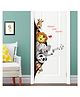 JAAMSO ROYALS Animals Black Hole 3D Door Asile Porch Wall Sticker (60 CM x 90 CM)